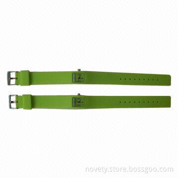 Copper Shell Silicone Wristband Watches, Customized Colors and Logos Welcomed